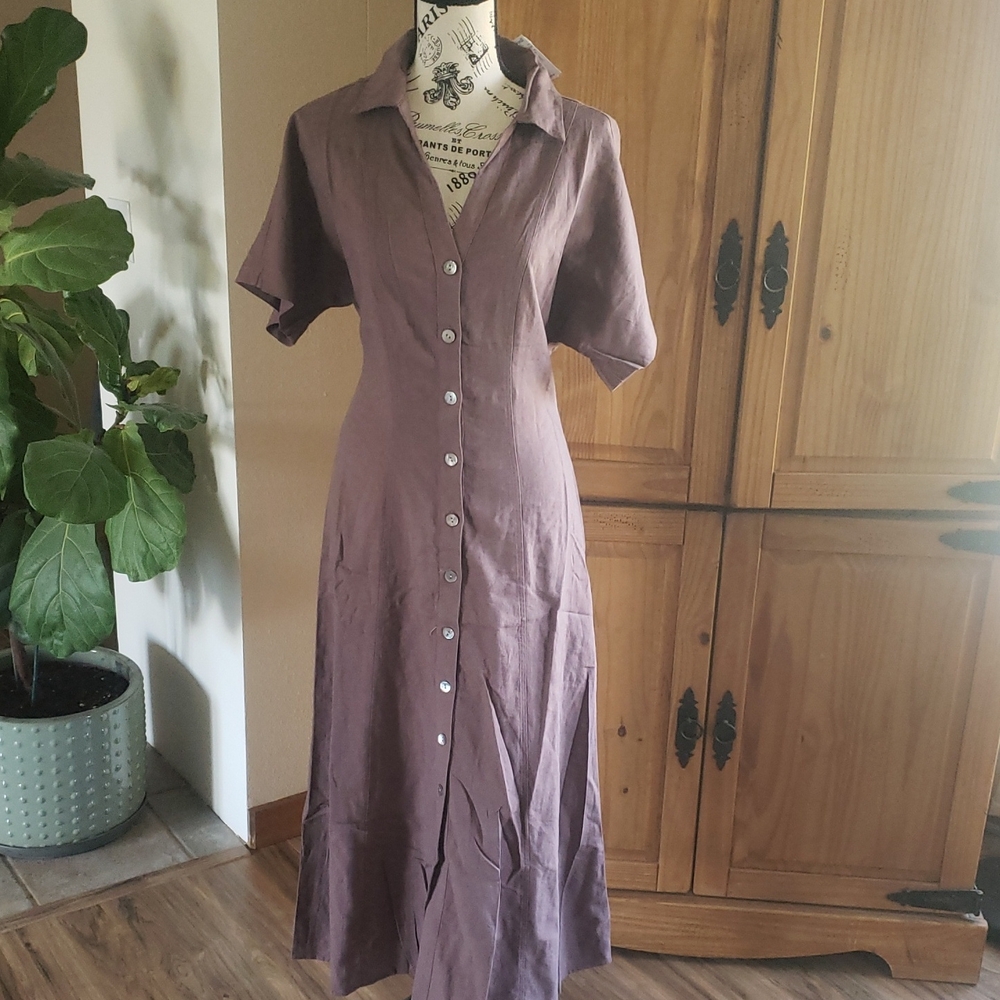 Madewell Linen Blend Dress